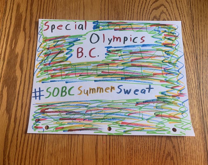 Special Olympics BC Summer Sweat Challenge artwork by Roy Stephens