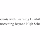 Self-Advocacy & Students with Learning Disabilities