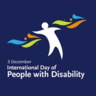 Permalink to International Day of Persons with Disabilities Dec 3rd,2022 Silhouette of a person with colorful wave-like shapes extending from their arms on a dark blue background. Text reads 3 December International Day of People with Disability.