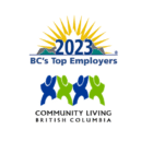 Permalink to CLBC named one of BC’s Top Employers for a second year Logos for 2023 BCs Top Employers with a sun and mountain design, and Community Living British Columbia featuring three abstract human figures in blue and green.