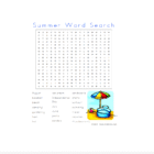 Permalink to Summer Word Search 2023 A summer-themed word search puzzle with words like August, baseball, picnic, and vacation. Below it, theres a small illustration of a beach scene with a sun hat, beach ball, and umbrella.